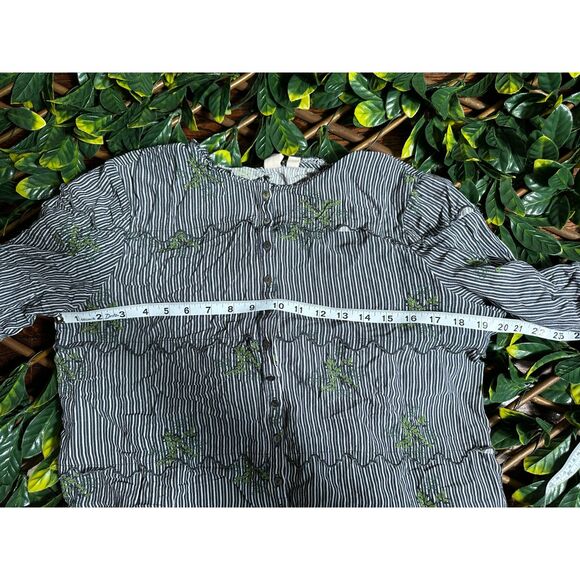 Anthropologie DOLAN Blue Button Up Long Sleeve Top Size Large - Picture 10 of 11